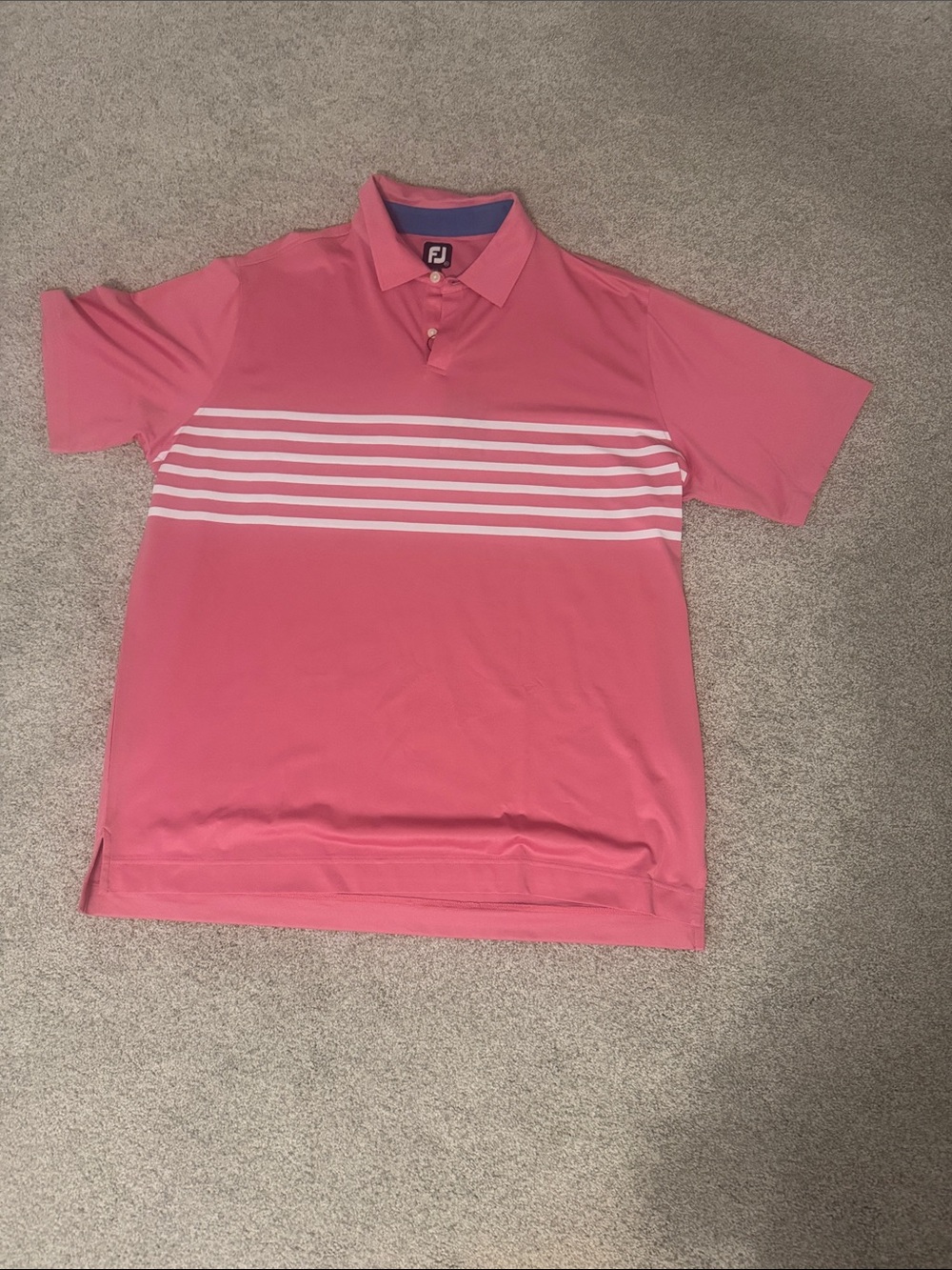 NWT FootJoy Pink & White Golf Polo Shirt